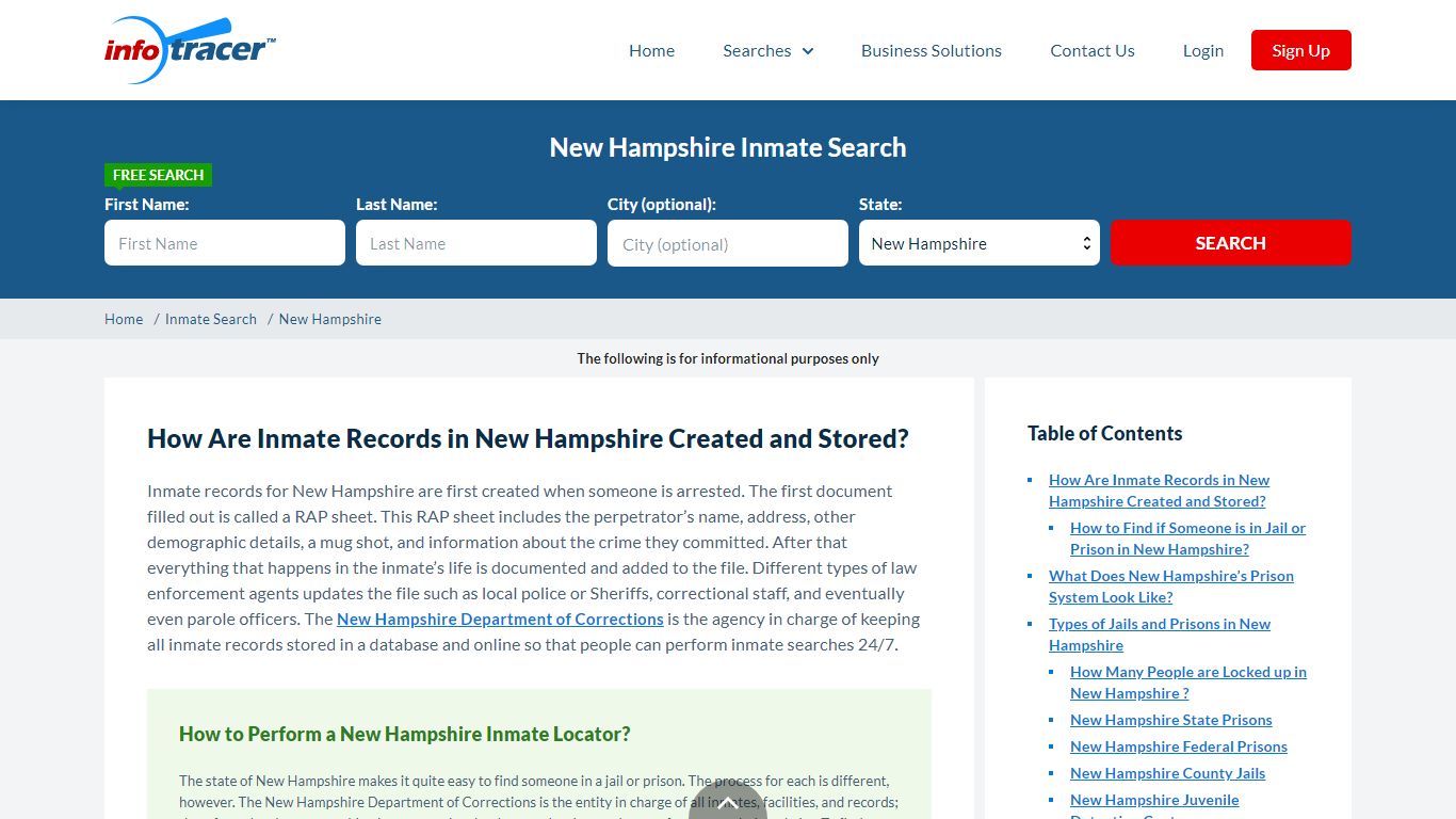 New Hampshire Inmate Search & Locator - NH Offenders ...