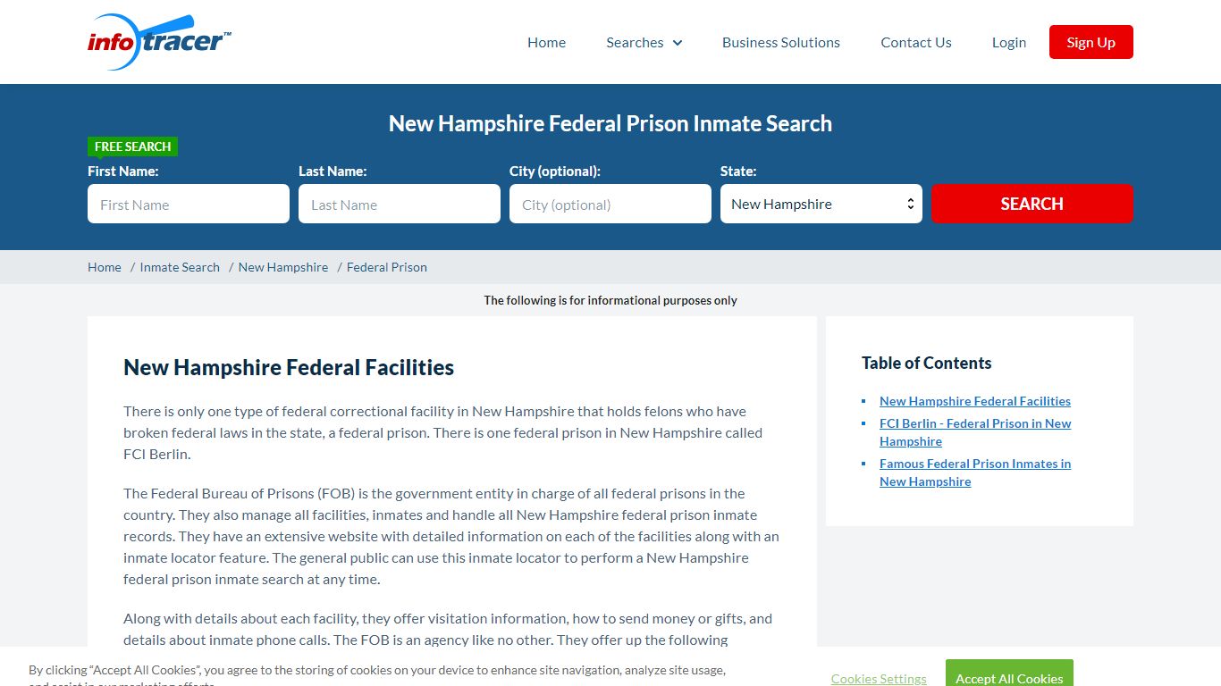 New Hampshire Federal Prisons Inmate Records Search ...